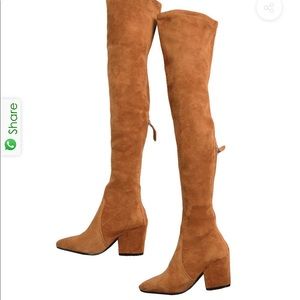 Macaroon over the knee boots